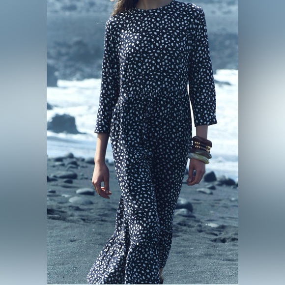 ZARA  LONG PRINTED DRESS ZW COLLECT - Picture 2 of 10